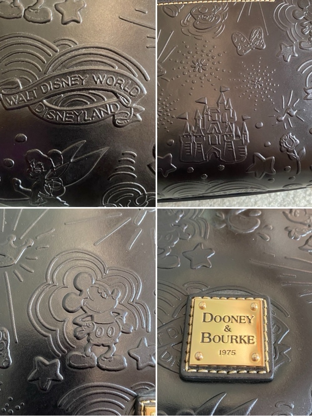 Dooney and Bourke Disney parks icon sketch embossed leather tote - Picture 7 of 11